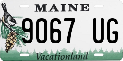 ME license plate 9067UG
