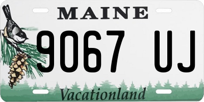 ME license plate 9067UJ