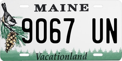 ME license plate 9067UN