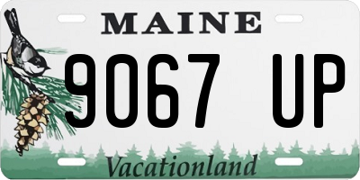 ME license plate 9067UP