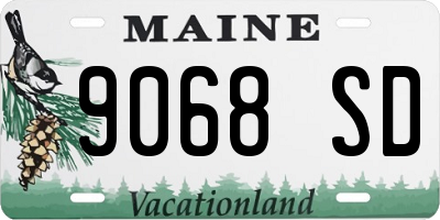 ME license plate 9068SD