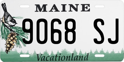 ME license plate 9068SJ