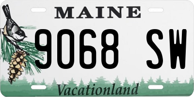ME license plate 9068SW