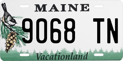 ME license plate 9068TN
