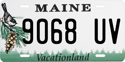 ME license plate 9068UV