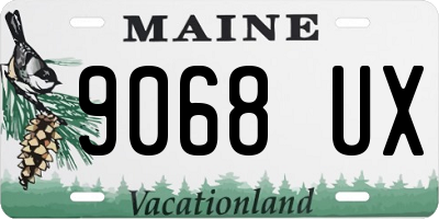 ME license plate 9068UX