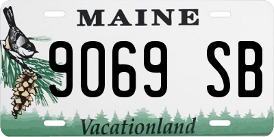 ME license plate 9069SB