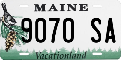 ME license plate 9070SA