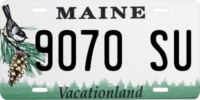 ME license plate 9070SU