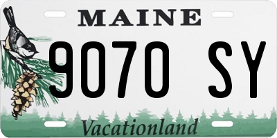ME license plate 9070SY