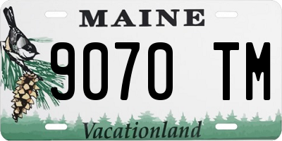 ME license plate 9070TM