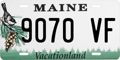 ME license plate 9070VF