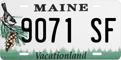 ME license plate 9071SF