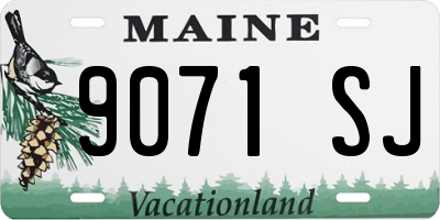 ME license plate 9071SJ