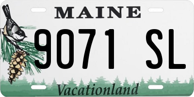 ME license plate 9071SL