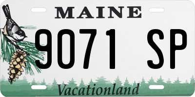ME license plate 9071SP