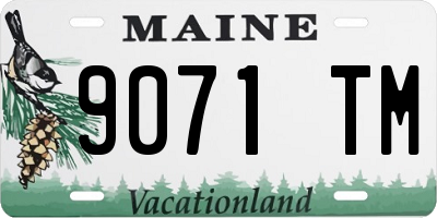 ME license plate 9071TM
