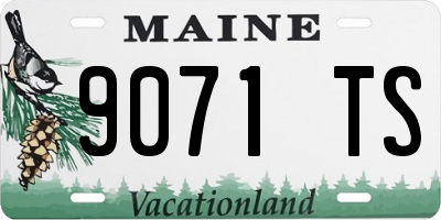 ME license plate 9071TS