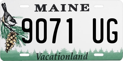 ME license plate 9071UG