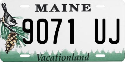 ME license plate 9071UJ