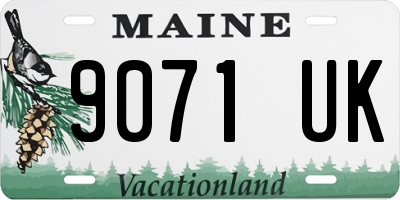 ME license plate 9071UK