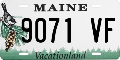 ME license plate 9071VF