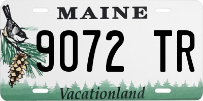 ME license plate 9072TR