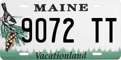 ME license plate 9072TT