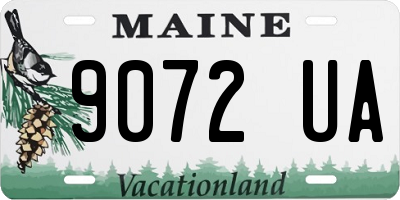 ME license plate 9072UA
