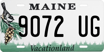 ME license plate 9072UG