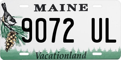 ME license plate 9072UL