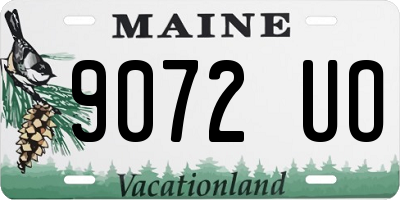 ME license plate 9072UO