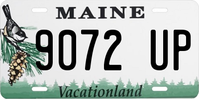 ME license plate 9072UP