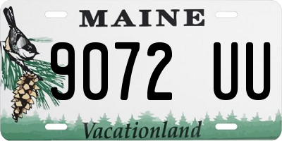 ME license plate 9072UU