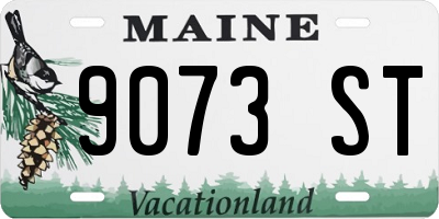 ME license plate 9073ST