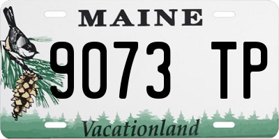 ME license plate 9073TP