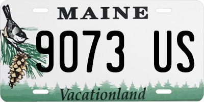 ME license plate 9073US