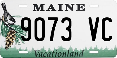 ME license plate 9073VC