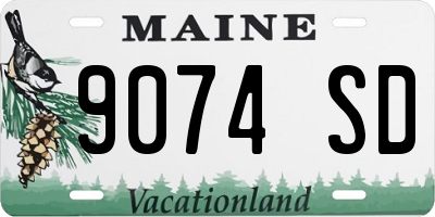 ME license plate 9074SD
