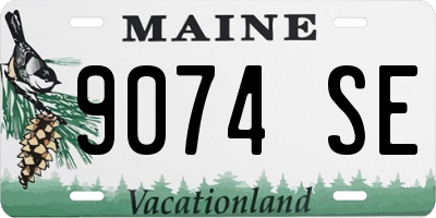 ME license plate 9074SE