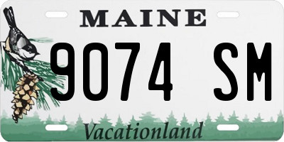 ME license plate 9074SM