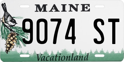 ME license plate 9074ST