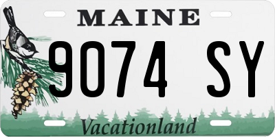 ME license plate 9074SY