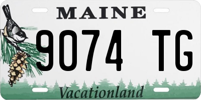 ME license plate 9074TG
