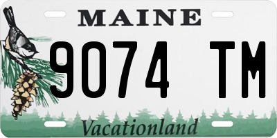 ME license plate 9074TM