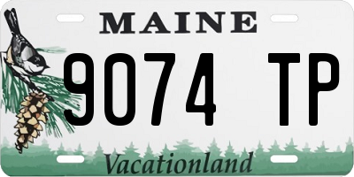 ME license plate 9074TP
