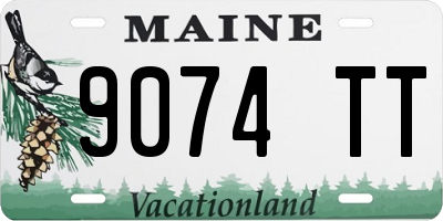 ME license plate 9074TT