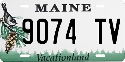 ME license plate 9074TV