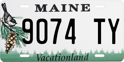 ME license plate 9074TY