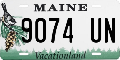ME license plate 9074UN